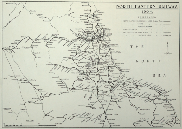 North Eastern Railway map 1904