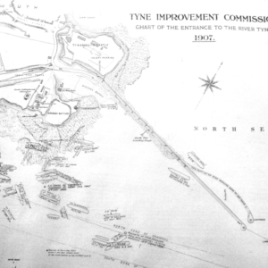 Tyne entrance shipwreck map from 1907