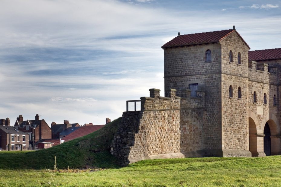 Reconstructed Roman gatehouse at South Shields
