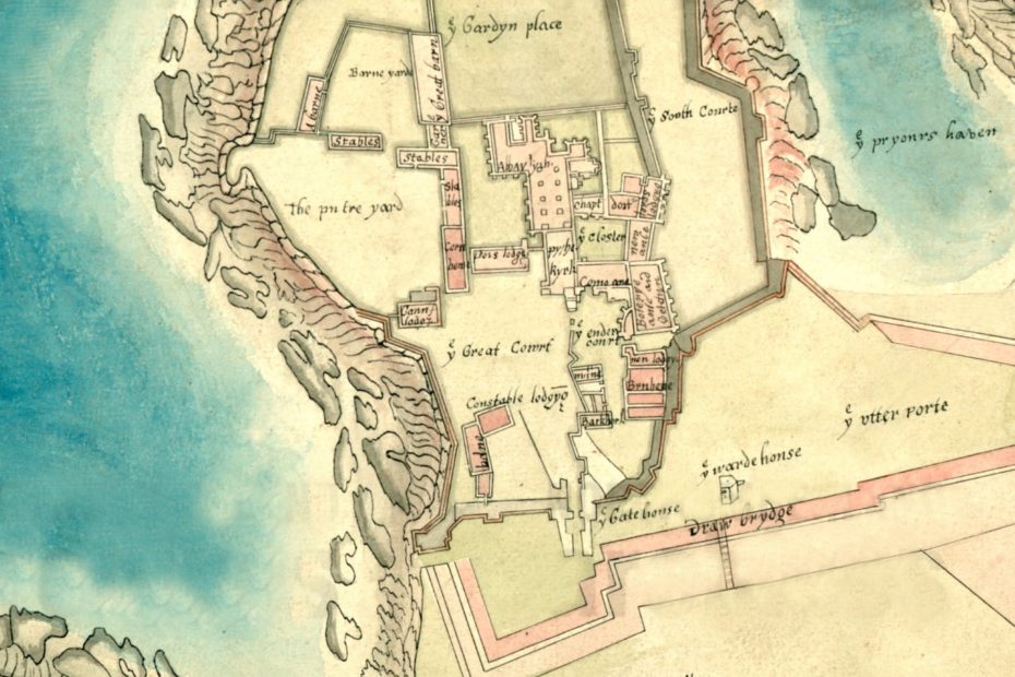 Elizabethan map of Tynemouth headland