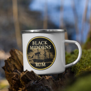 Black Middens Rum Enamel Mug