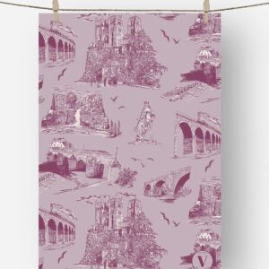Durham Rose Tea Towel