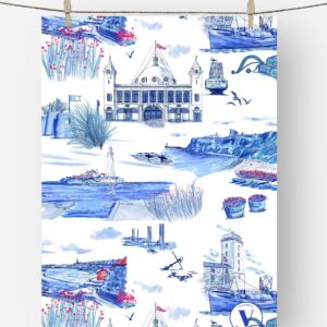 King Eddies White Tea Towel