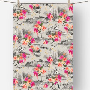 Whitley Bay Bouquet Tea Towel