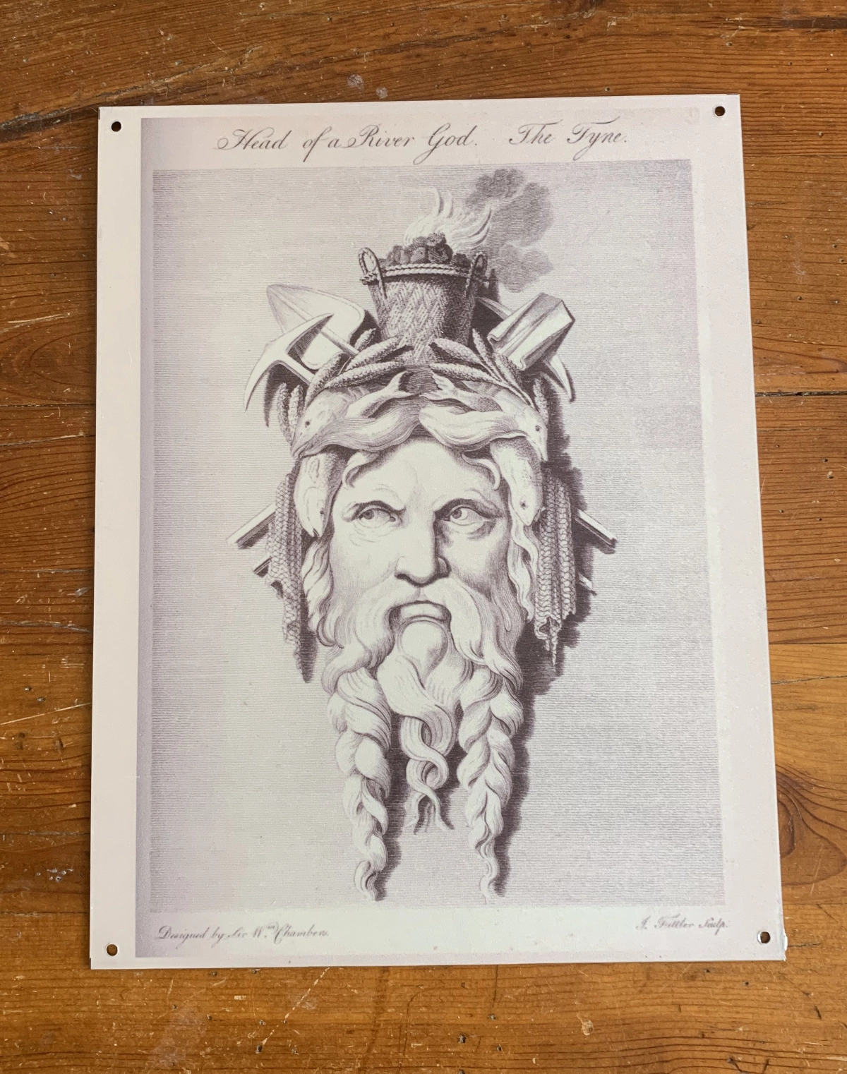 River God Tyne - Metal Sign